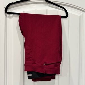 Maurices Dark Red Pull On Dress Pants Women’s XL Stretch Trouser